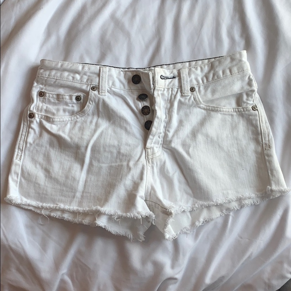 NWOT white free people jean shorts